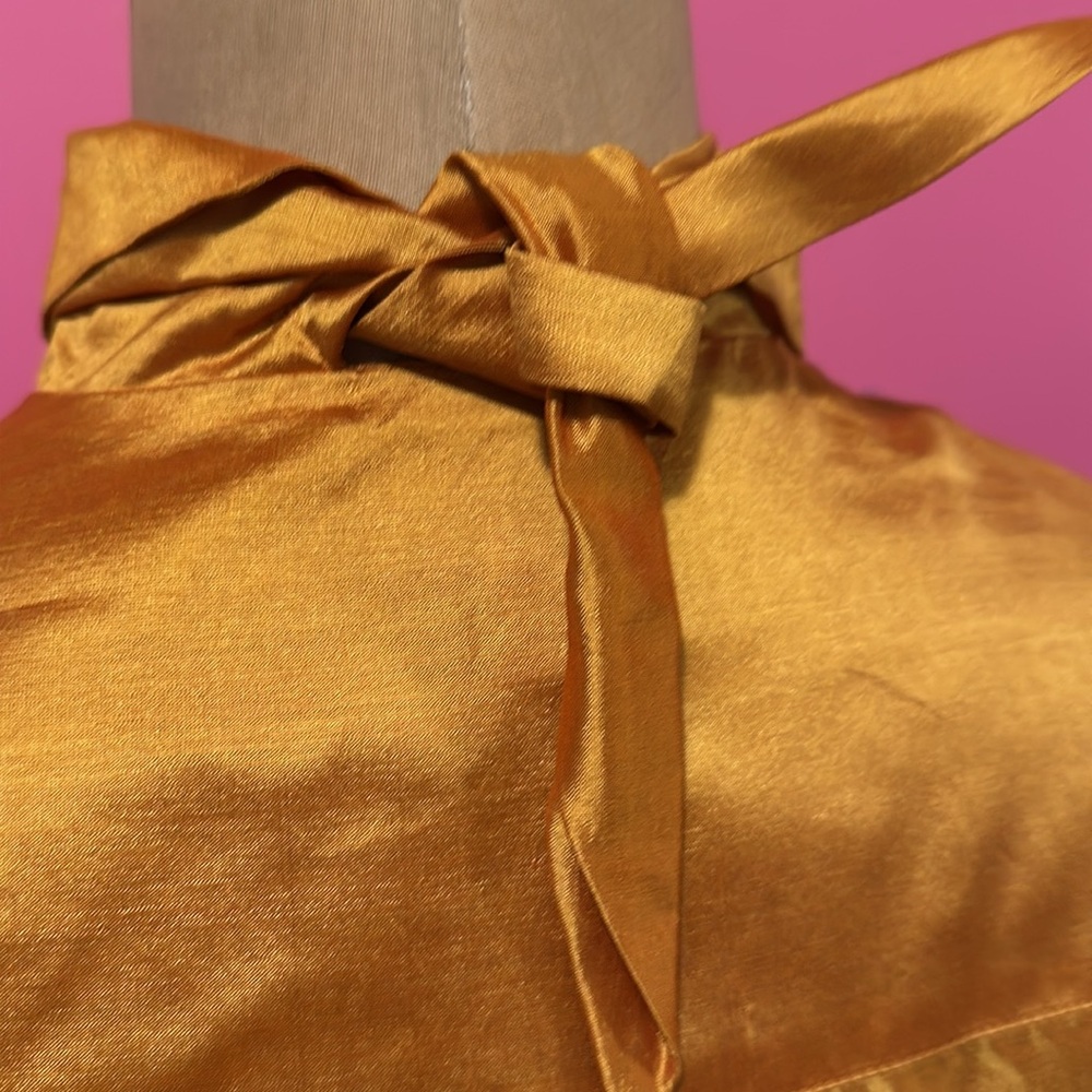 Romeo Gili silk Gold Blouse - Picture 6 of 11